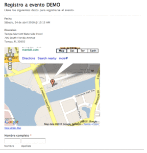 formulario de registro a evento